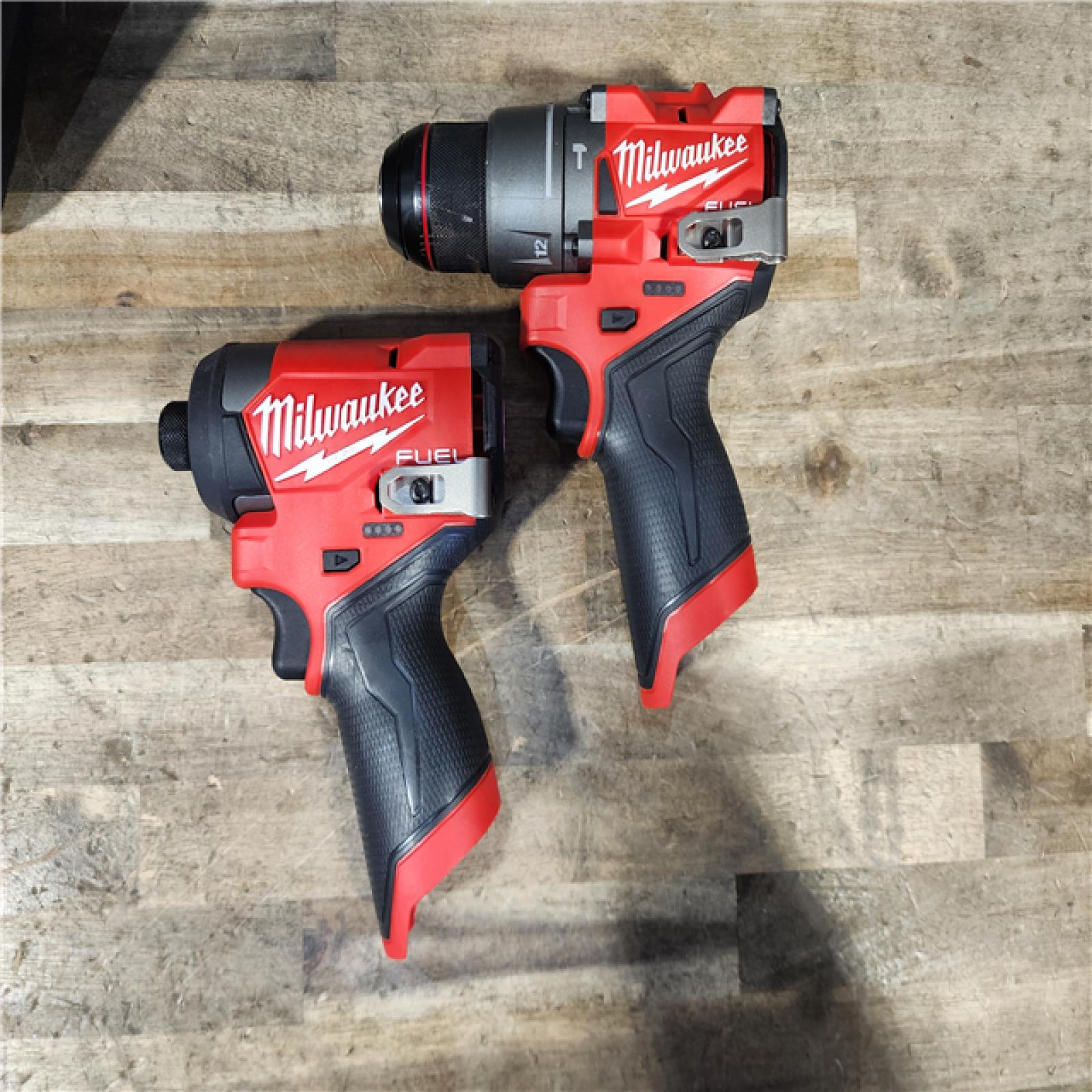HOUSTON LOCATION - AS-IS Milwaukee 3497-22 12V Brushless Hammer Drill and Impact Driver Combo Kit