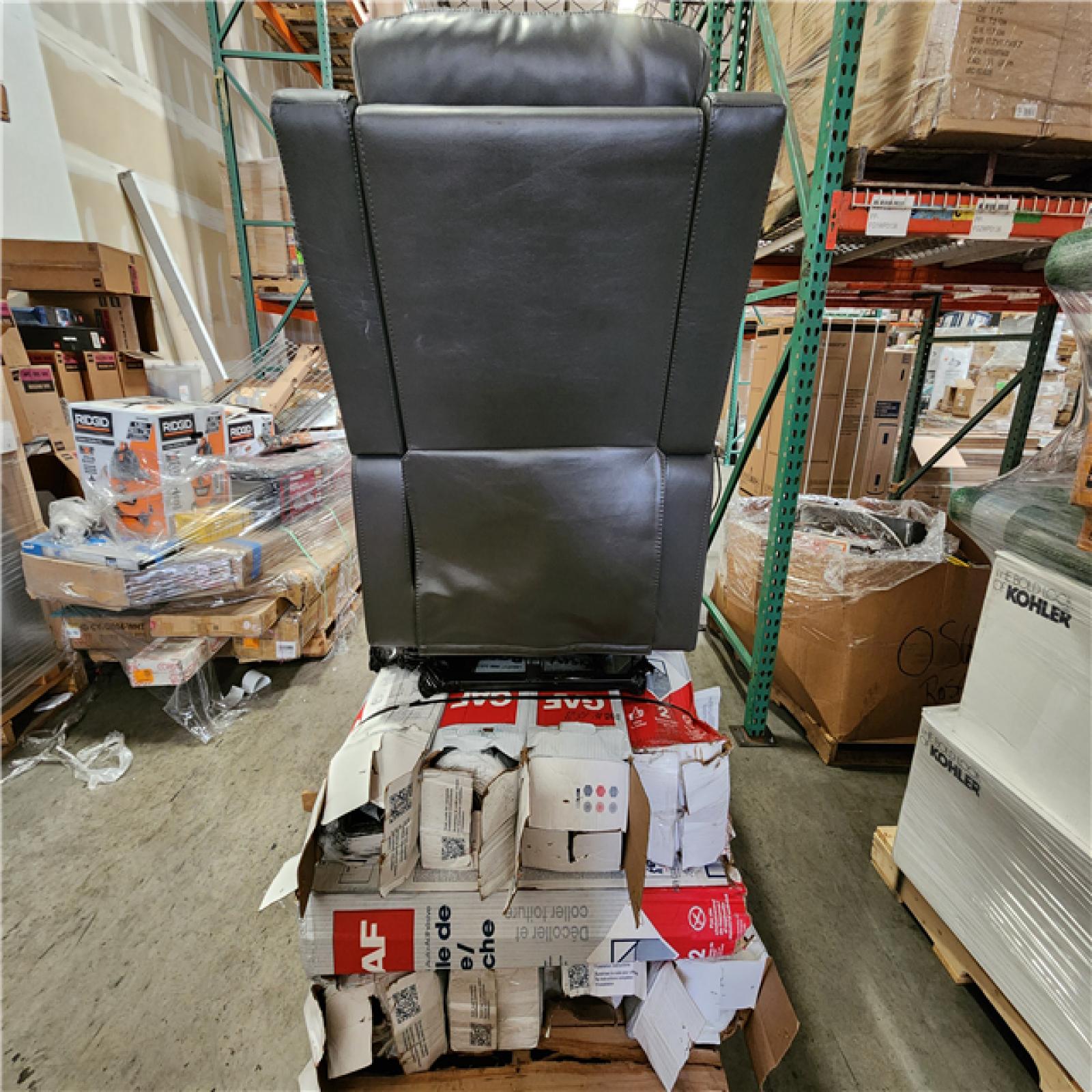 Phoenix AS-IS Mixed Electric Recliner chair and SBS Self-Adhering Base Sheet Rolls (36 Rolls) Pallet