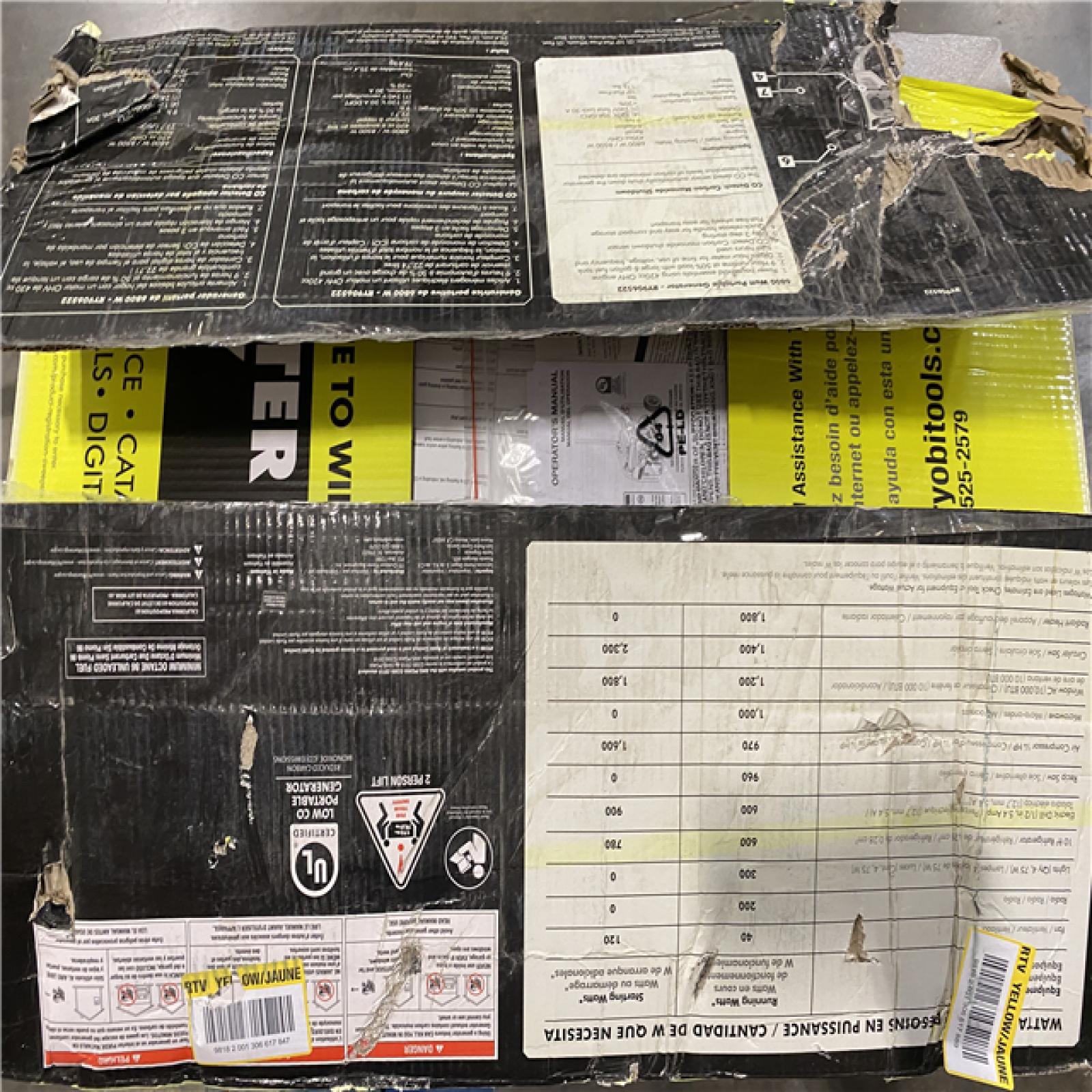 Dallas Location - As-Is RYOBI 6800-Watt Portable Generator