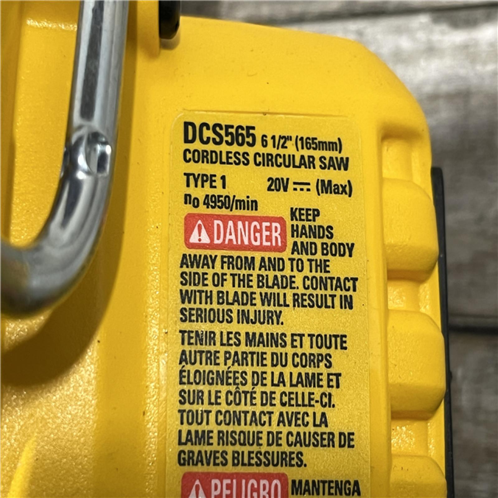 AS-IS DEWALT 20V MAX Cordless Brushless 6-1/2 in. Sidewinder Style Circular Saw (Tool Only)