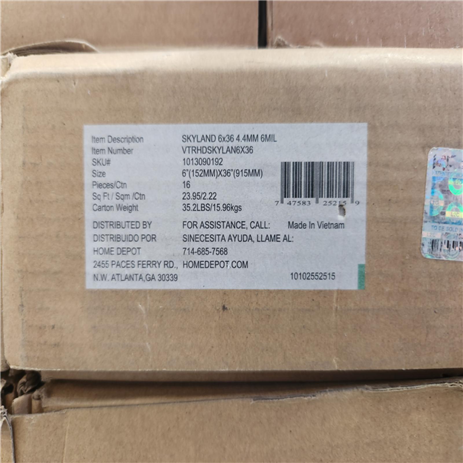 Phoenix NEW TrafficMaster Skyland 6 MIL x 6 in. W x 36 in. Whitewashed Gray Click Lock Waterproof Luxury Vinyl Plank Flooring (694 sq. ft./29 Case)