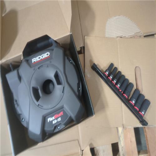 CALIFORNIA AS-IS RIGID FLEX SHAFT WALL TO WALL DRAIN CLEANER & 3/4 Impact Sockets