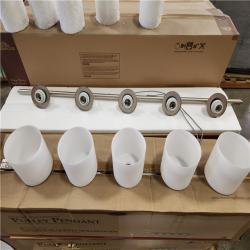 Phoenix Location Design House Aveline 5-Light Satin Nickel Pulley Pendant Pallet (18 Total)