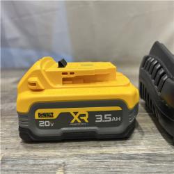 AS-IS DEWALT 20V MAX XR POWERSTACK Lithium-Ion Battery Starter Kit with 3.5Ah Battery and Charger