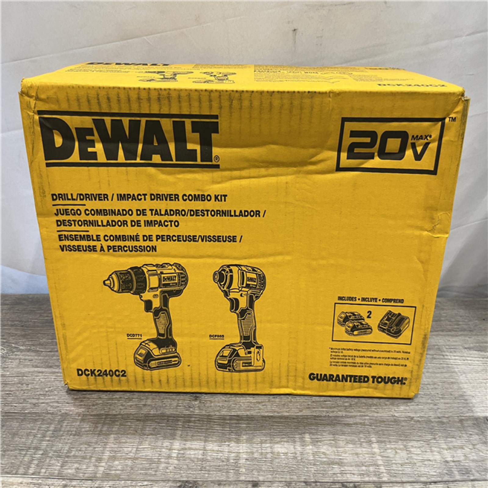 NEW - DEWALT 20V MAX Cordless Drill/Impact 2 Tool Combo Kit