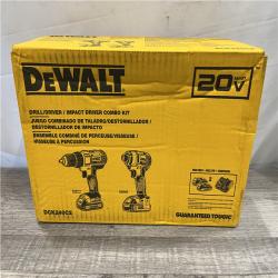 NEW - DEWALT 20V MAX Cordless Drill/Impact 2 Tool Combo Kit