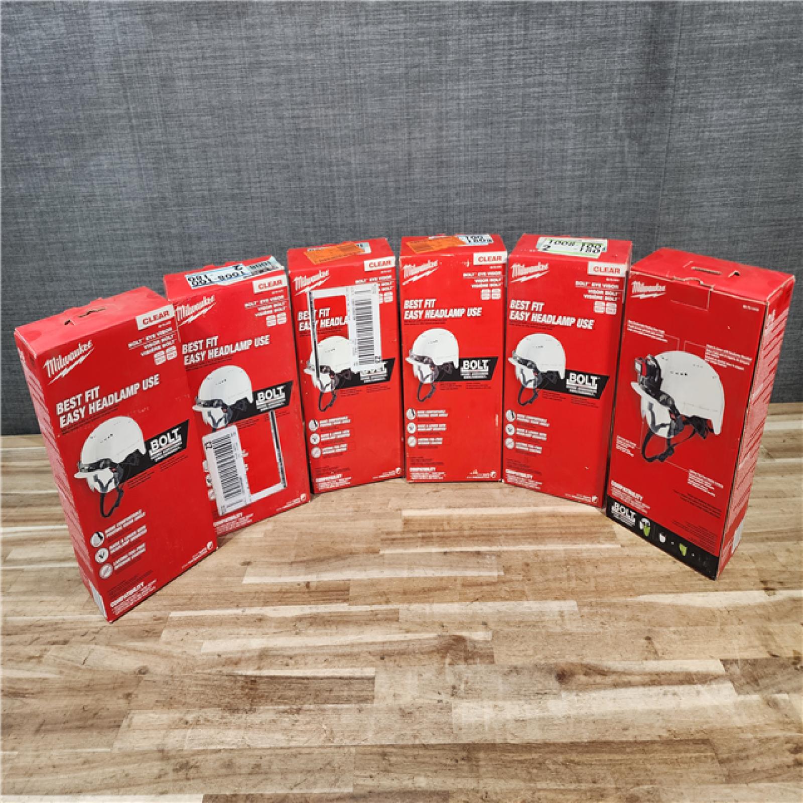 HOUSTON LOCATION - AS-IS Milwaukee Bolt Anti-Fog PPE Protective Glasses Clear Lens Black Frame QTY - 6