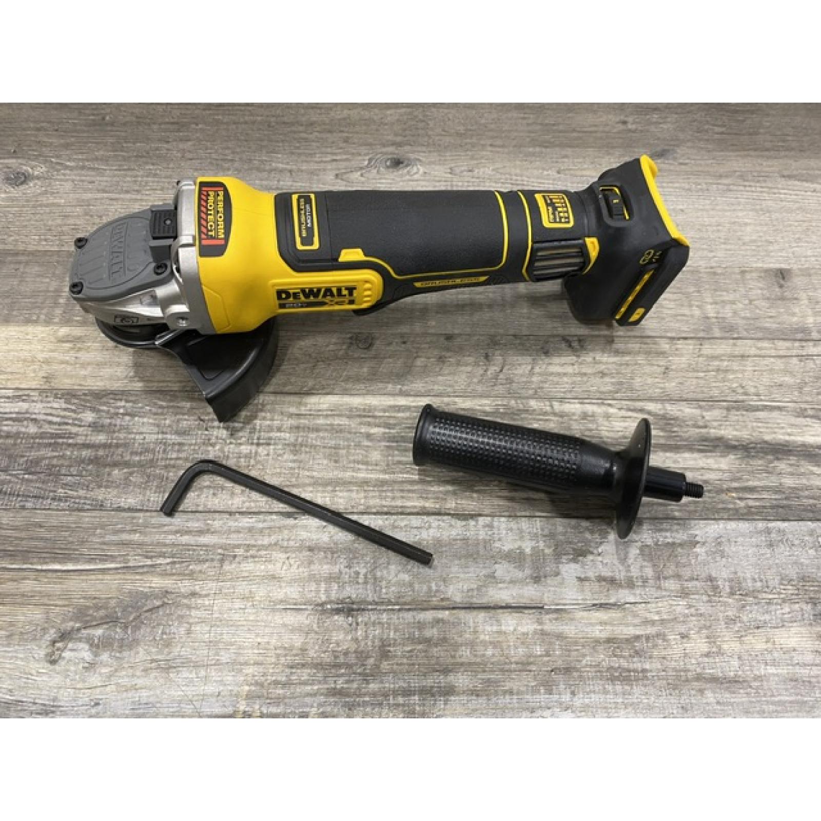 AS-IS DEWALT 20V XR Cordless 4-1/2. in. to 5 in. Variable Speed Angle Grinder (Tool Only)