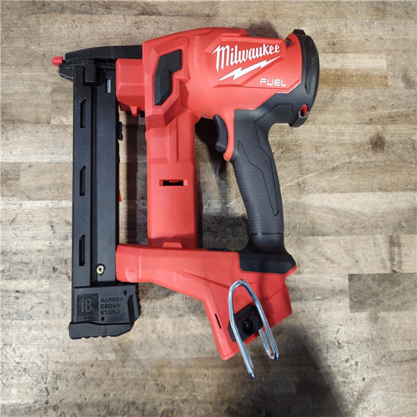 HOUSTON LOCATION - AS-IS Milwaukee FUEL 18-Volt Lithium-Ion Brushless Cordless 18-Gauge 1/4 in. Narrow Crown Stapler (Tool-Only)