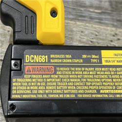 AS-IS DEWALT 20V MAX XR Lithium-Ion Cordless 18-Gauge Narrow Crown Stapler Kit