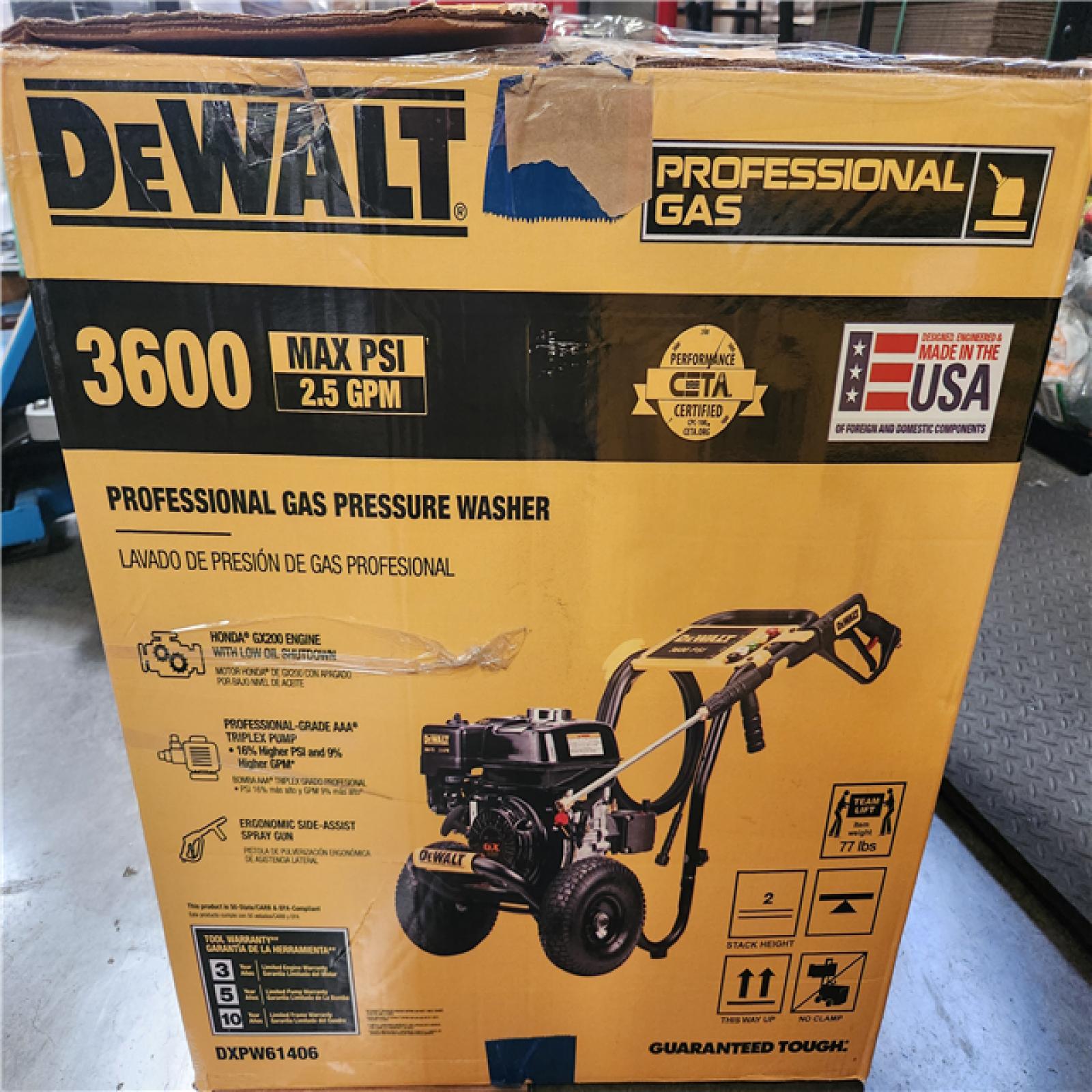 Phoenix NEW DEWALT 3600 PSI 2.5 GPM Cold Water Gas Professional Pressure Washer with HONDA GX200 Engine