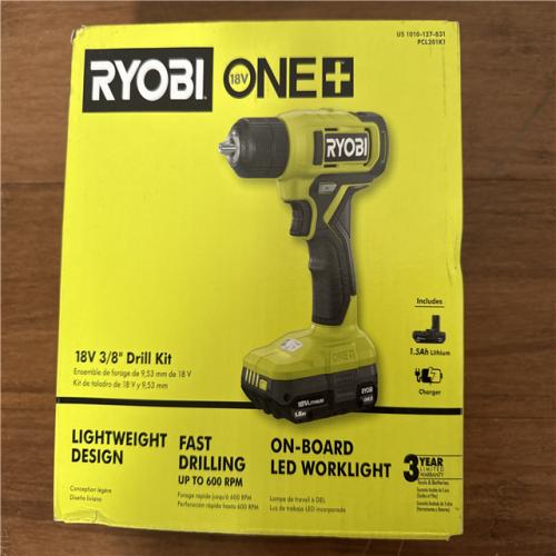 California NEW Ryobi One+ 18V 3/8 Drill Kit, Includes (1) Battery & Charger