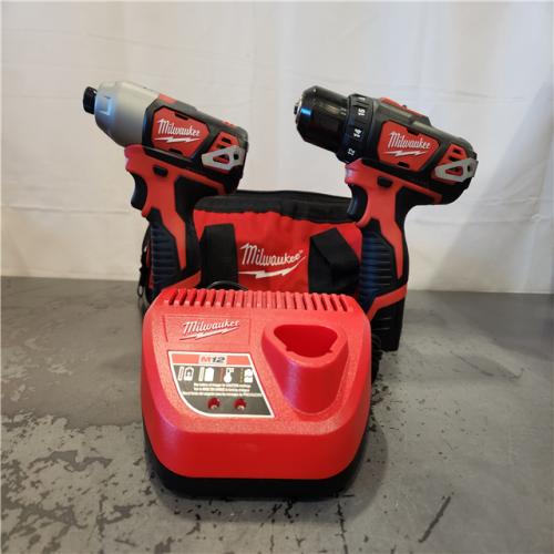 AS-IS- Milwaukee 12V Lithium-Ion Cordless Drill Driver/Impact Driver Combo Kit