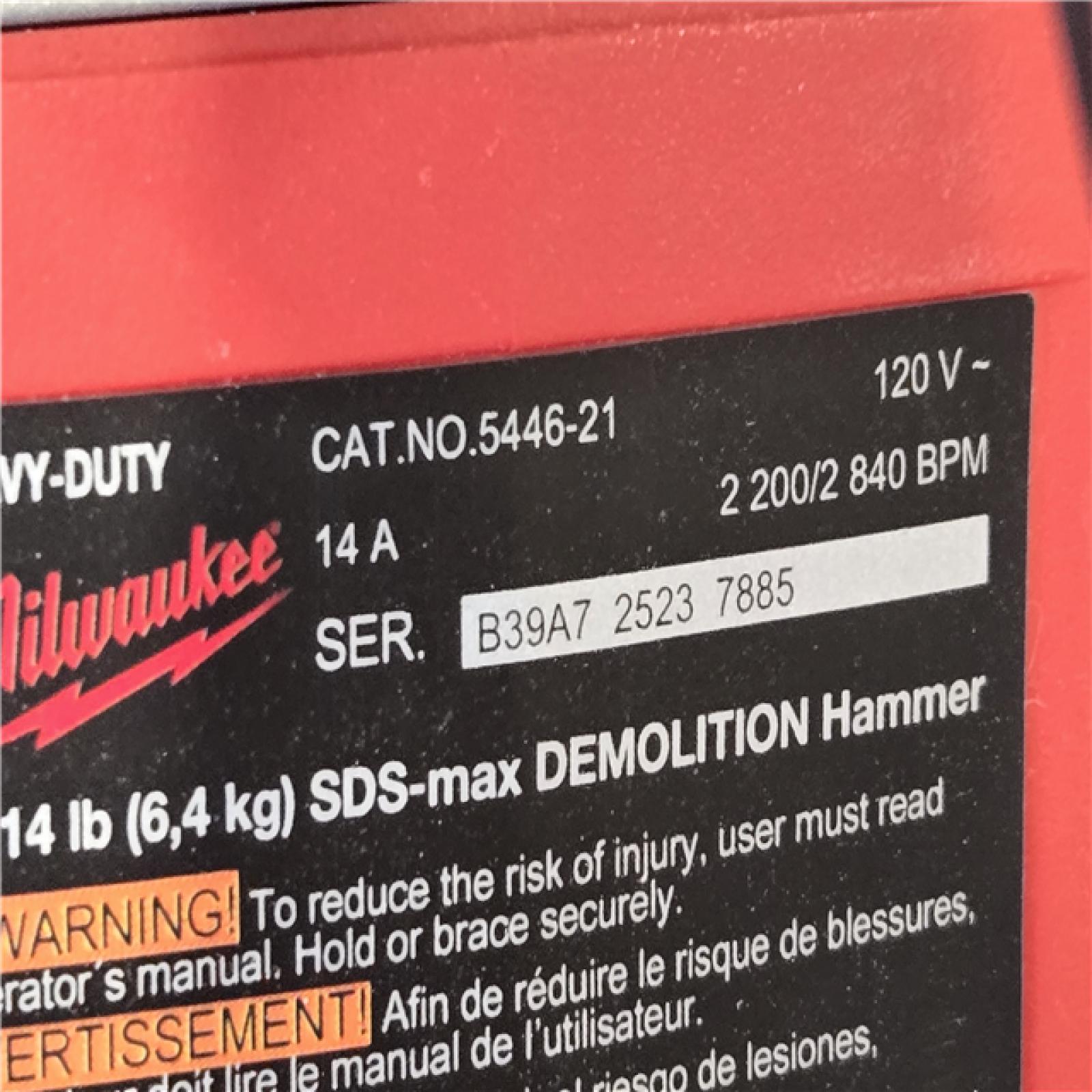 AS-IS Milwaukee 5446-21 SDS Max Demolition Hammer