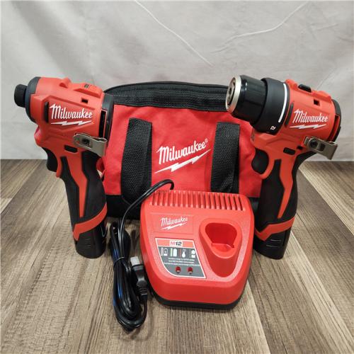 AS-IS- Milwaukee M12 Cordless Brushless 2 Tool Combo Kit