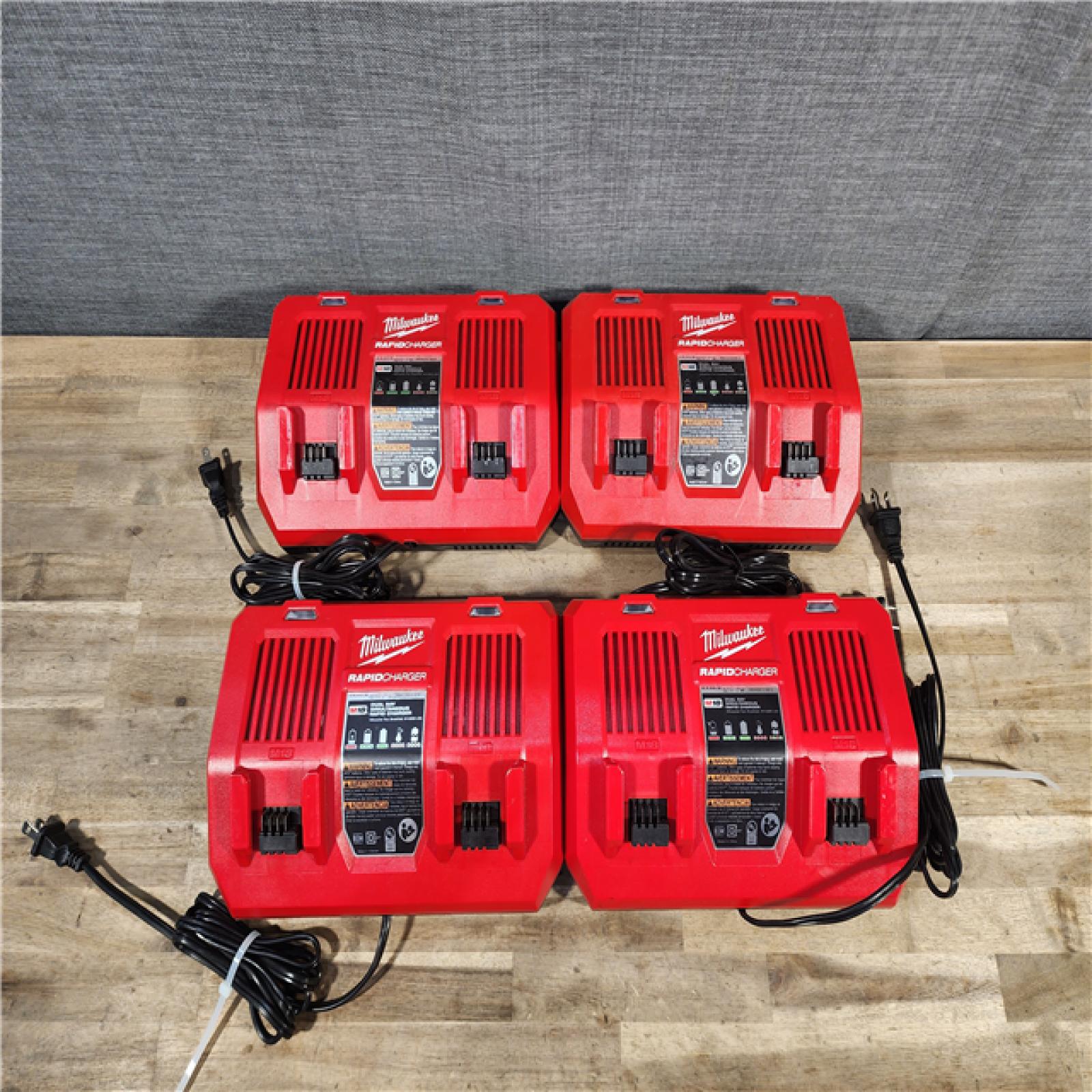 HOUSTON LOCATION - AS-IS MILWAUKEE DUAL BAY SIMULTANEOUS RAPID CHARGER QTY - 4