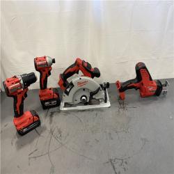 AS-IS - Milwaukee M18 18-Volt Lithium-Ion Brushless Cordless Combo Kit (4-Tool)