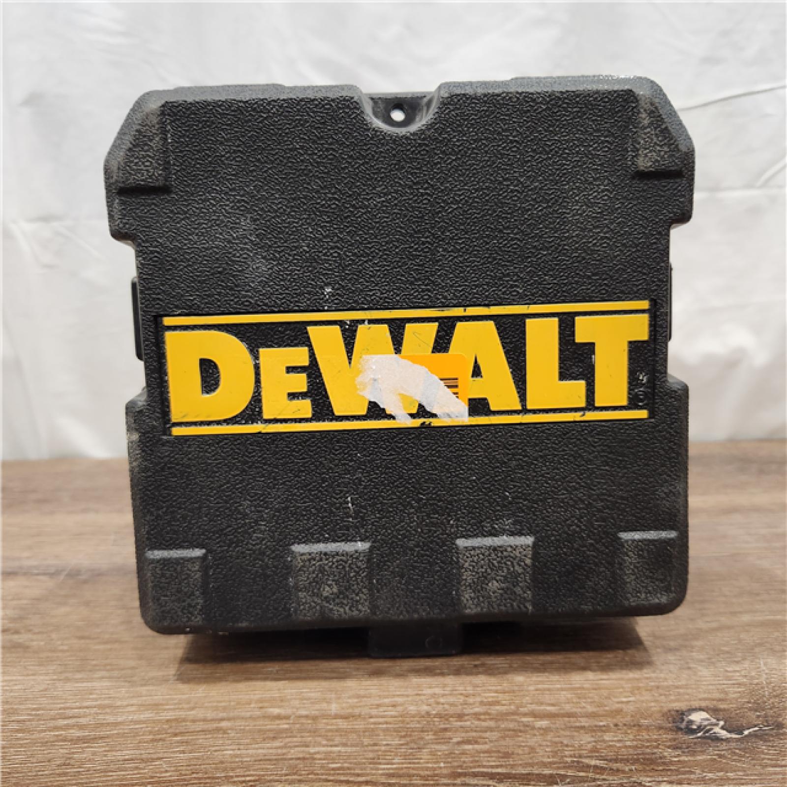 AS-IS DEWALT 165 Ft. Red Self-Leveling Cross-Line and Plumb Spot Laser Level with (3) AAA Batteries & Case
