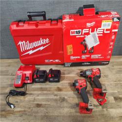 HOUSTON LOCATION - AS-IS MILWAUKEE FUEL 18V Lithium-Ion Brushless Cordless Hammer Drill and Impact Driver Combo Kit (2-Tool) with 2 Batteries