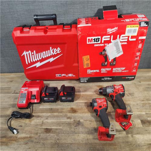 HOUSTON LOCATION - AS-IS MILWAUKEE FUEL 18V Lithium-Ion Brushless Cordless Hammer Drill and Impact Driver Combo Kit (2-Tool) with 2 Batteries