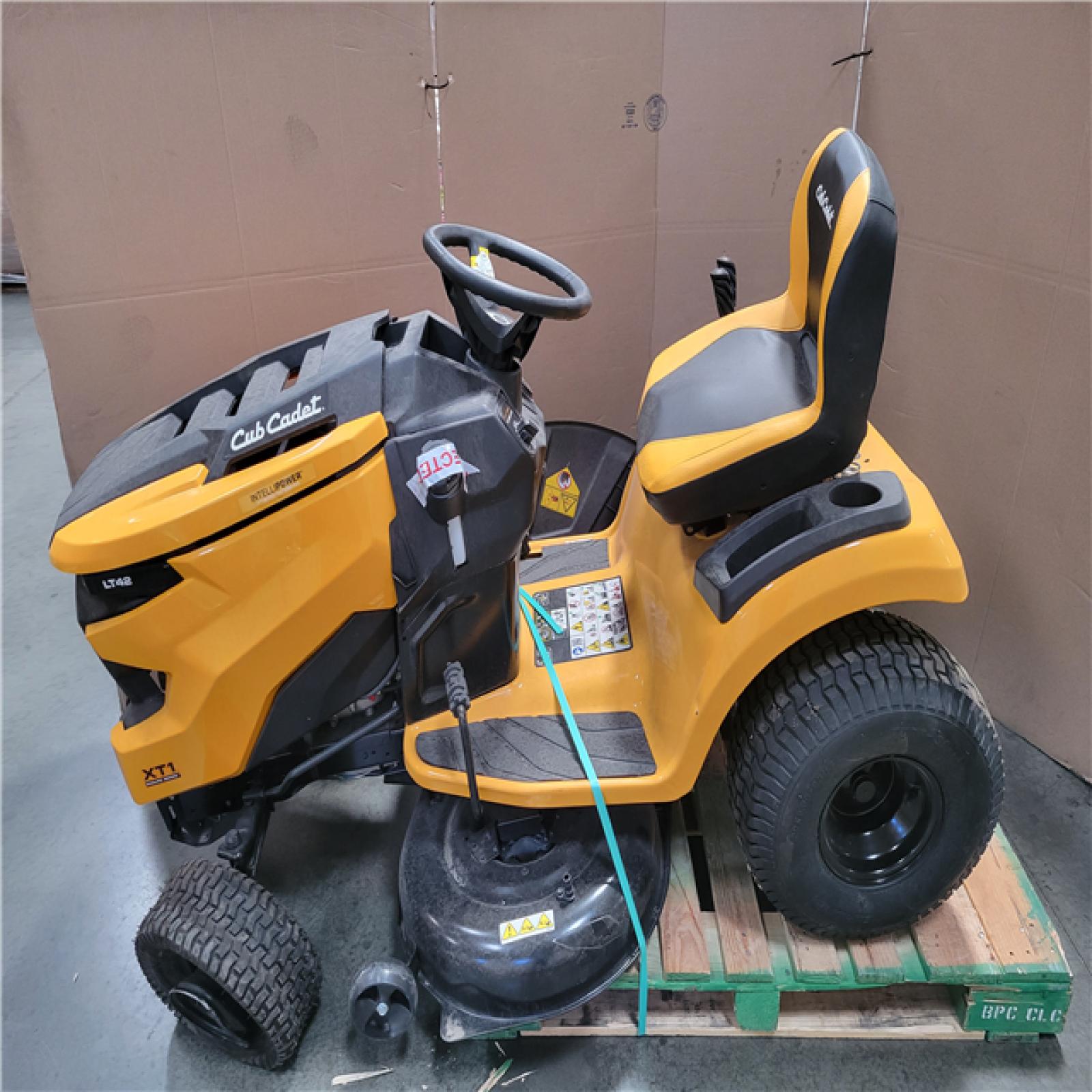 CALIFORNIA AS-IS CUB CADET XT1 ENDURO 42 IN. SIT DOWN RIDING LAWN MOWER