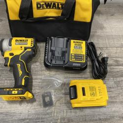 AS-IS DEWALT Atomic 20V Max Lithium-Ion Brushless Cordless Compact 1/4 in. Impact Driver Kit