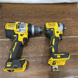 AS-IS DEWALT 20V MAX Cordless Brushless Hammer Drill/Driver 2 Tool Combo Kit with FLEXVOLT ADVANTAGE