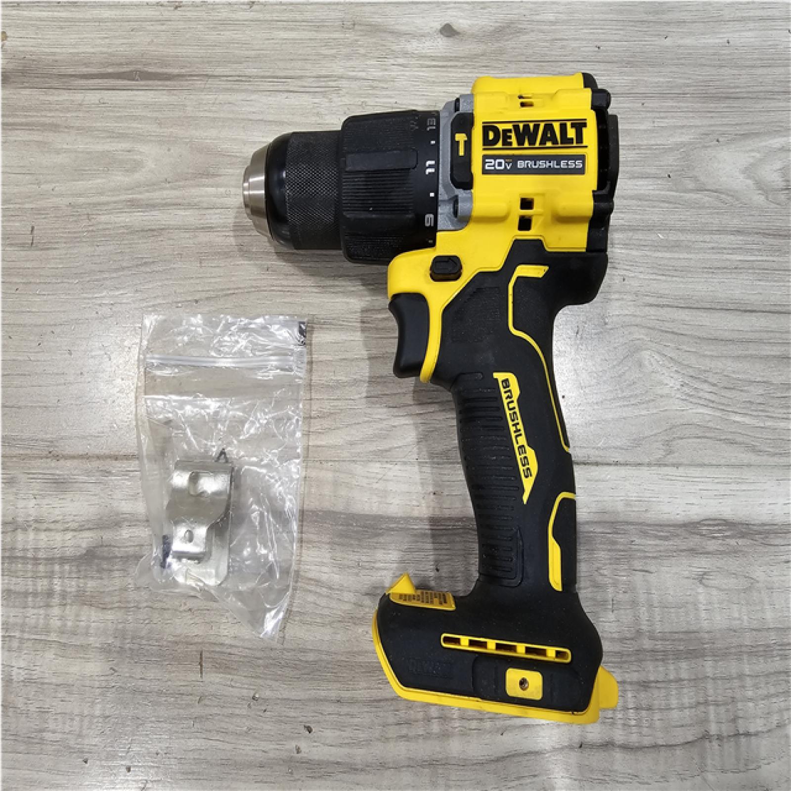 AS-IS DEWALT ATOMIC 20-Volt MAX Brushless Cordless 1/2 in. Hammer Drill (Tool-Only)