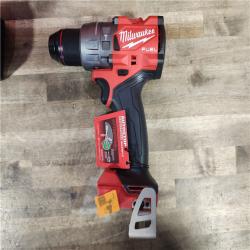 HOUSTON LOCATION - AS-IS (APPEARS LIKE NEW) Milwaukee 2904-22 Hammer Drill Driver Kit with Batteries  Charger & Tool Case  Red