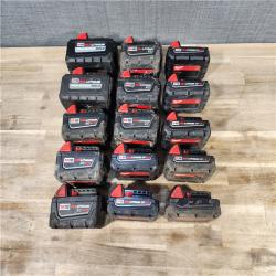 HOUSTON LOCATION - AS-IS MILWAUKEE BATTERY PACK QTY - 15
