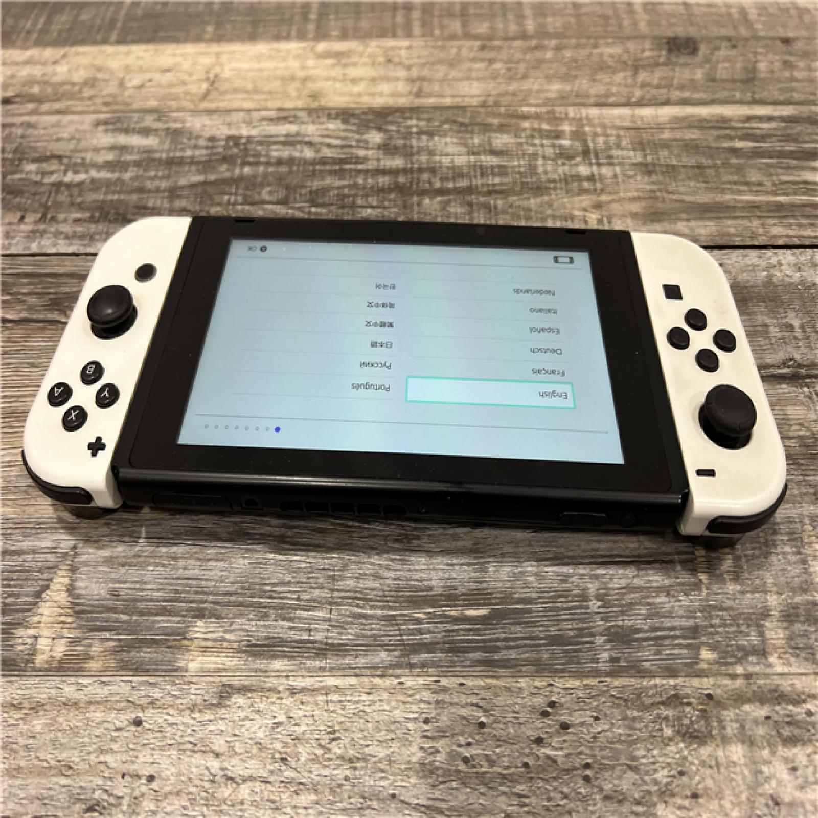 AS-IS Nintendo Switch -OLED Model w/ White Joy-Con