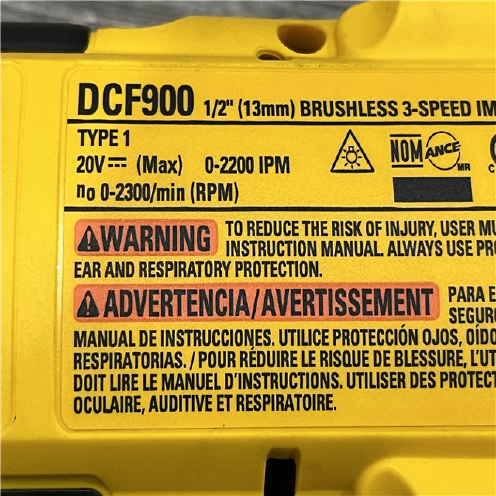 AS-IS DEWALT 20V MAX Lithium-Ion Cordless 1/2 in. Impact Wrench Kit