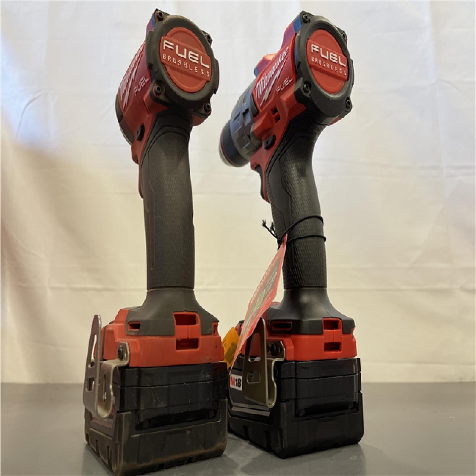 AS-IS - MILWAUKEE FUEL 18V Lithium-Ion Brushless Cordless Hammer Drill and Impact Driver Combo Kit