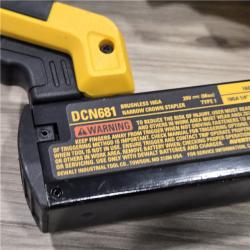 AS-IS DeWALT DCN681D1 20V MAX 18ga Cordless Brushless Narrow Crown Stapler Kit