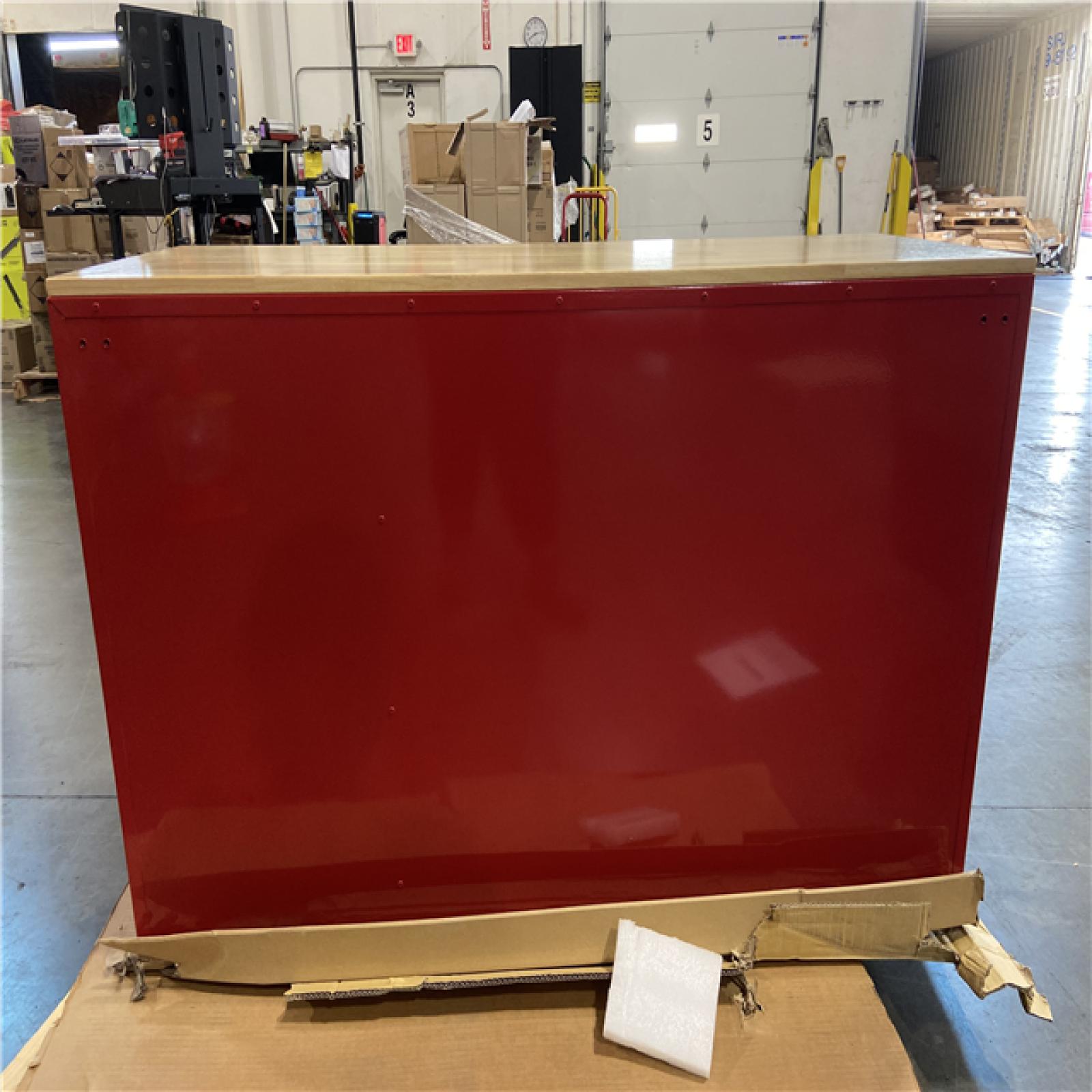 DALLAS LOCATION - Husky Modular Tool Storage 52 in. W x 20 in. D Standard Duty Red Mobile Workbench Cabinet