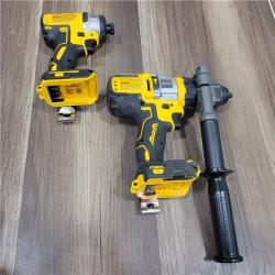 AS-IS DEWALT 20V MAX Cordless Brushless Hammer Drill/Driver 2 Tool Combo Kit with FLEXVOLT ADVANTAGE