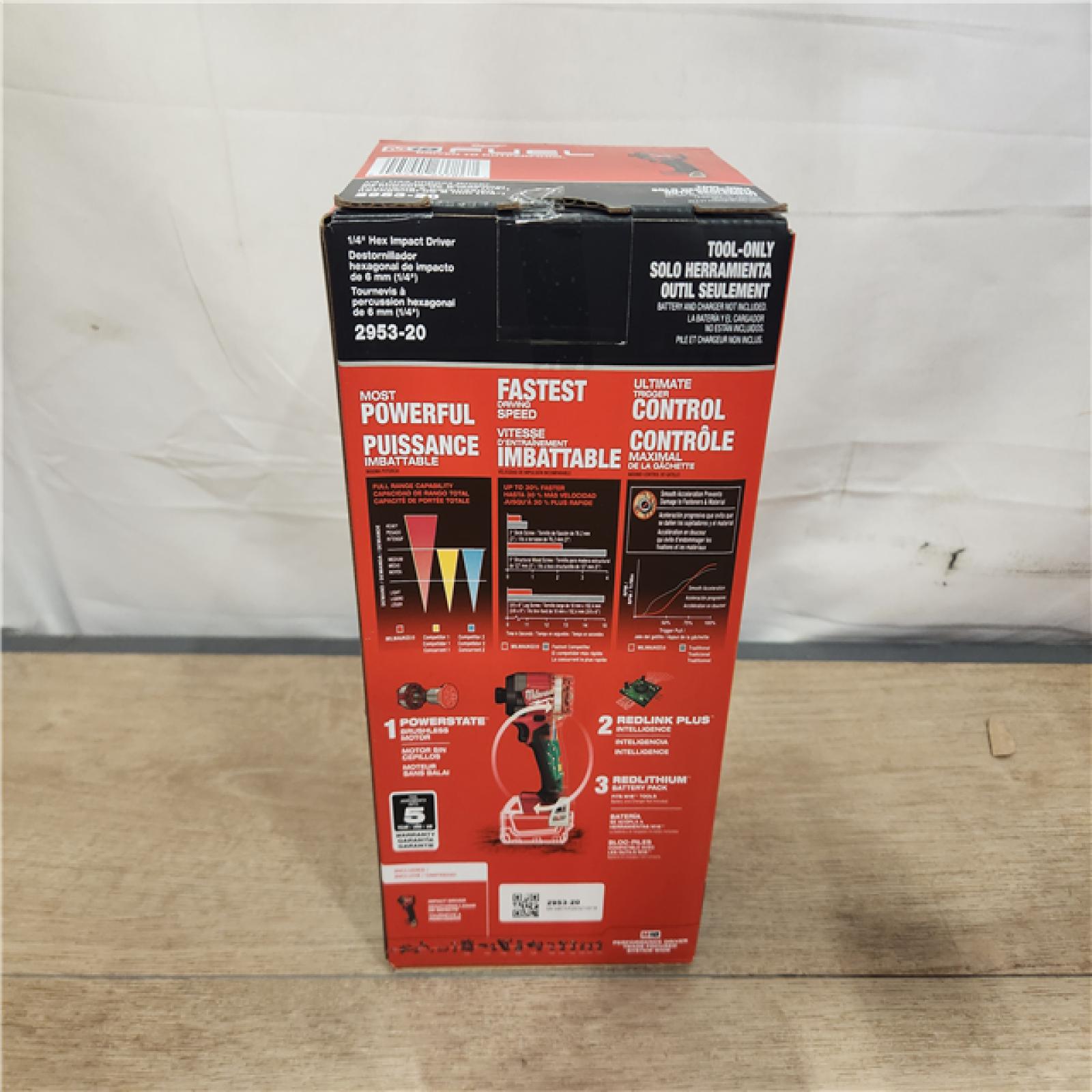 NEW- Milwaukee FUEL 18V Lithium-Ion Brushless Cordless 1/4 in. Hex Impact Driver (Tool-Only)