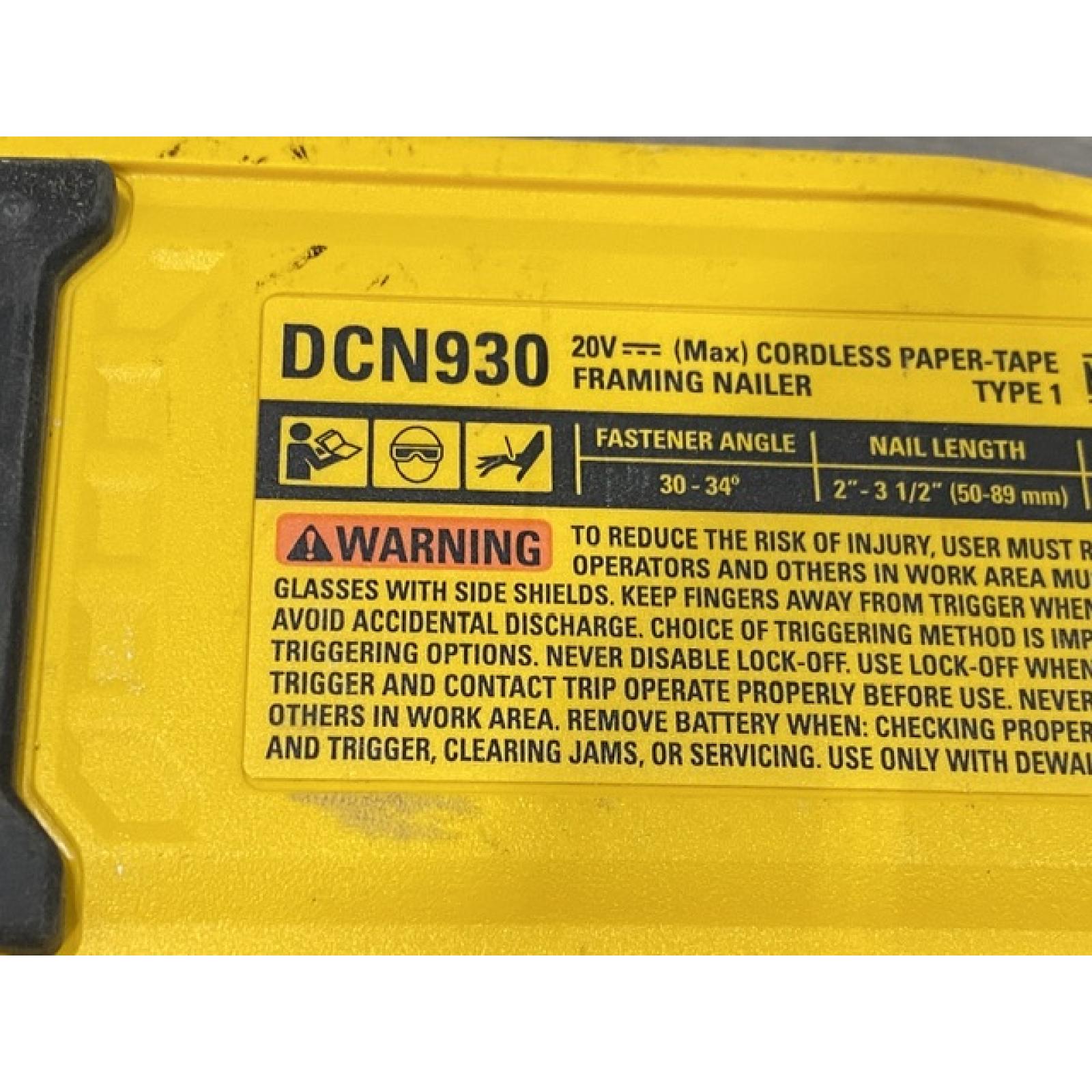 AS-IS DEWALT 20V 30 Degree Cordless Framing Nailer (Tool-Only)