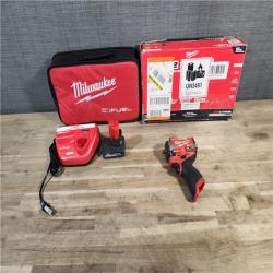 HOUSTON LOCATION - AS-IS M12 FUEL 12V Li-Ion Brushless Cordless Stubby 3/8 in. Impact Wrench Kit W/(1) 5.0 Ah High Output Battery