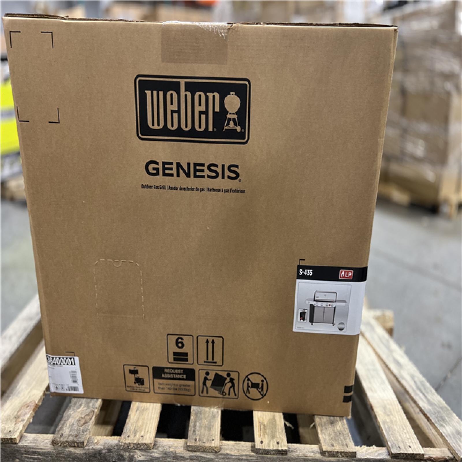 DALLAS LOCATION- NEW! Weber Genesis S-435 4-Burner Liquid Propane Gas Grill in Stainless Steel with Side Burner