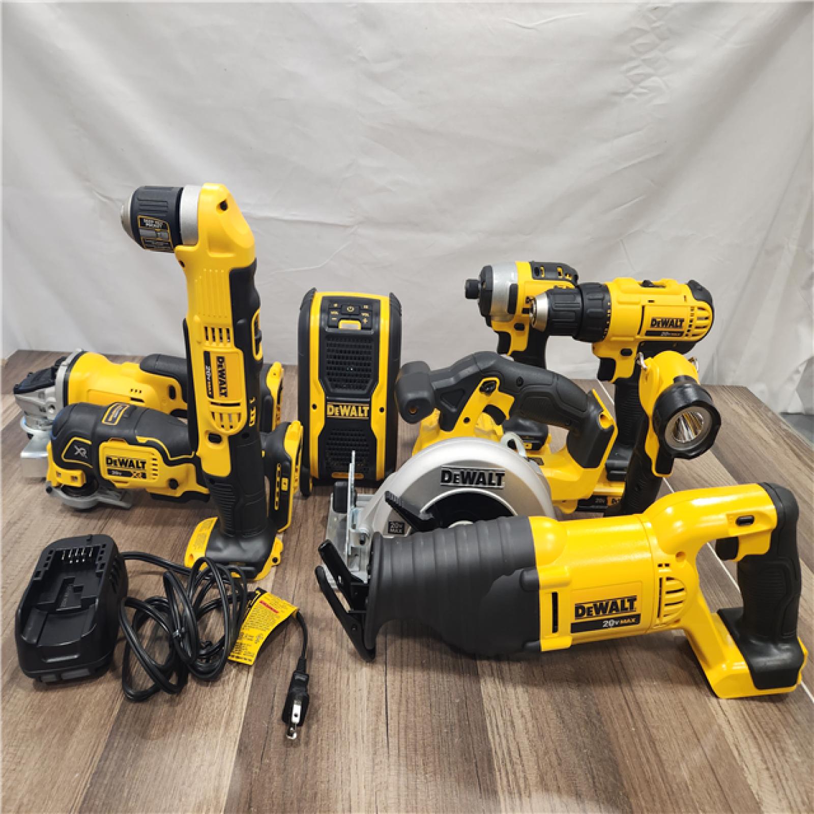 AS-IS- Dewalt 20V MAX 9-Tool Power-Tool Combo Kit W/ Soft Case Including 2 Batteries & Charger