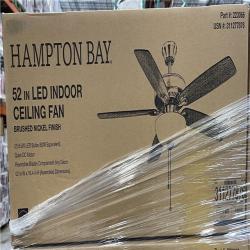 DALLAS LOCATION - HAMPTON BAY 52IN LED INDOOR CELLING FAN PALLET-(36 UNITS)