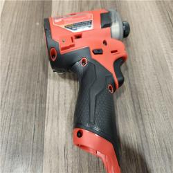 AS-IS Milwaukee M12 FUEL SURGE 12V Lithium-Ion Brushless Cordless 1/4 in. Hex Impact Driver Compact Kit W/Two 2.0Ah Batteries, Bag