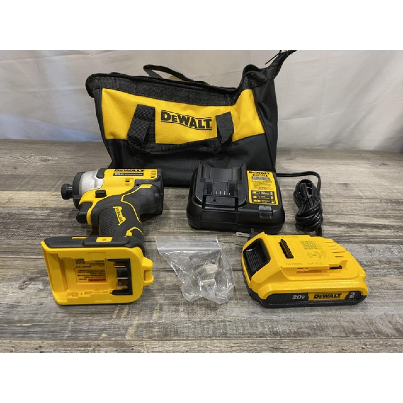AS-IS DEWALT Atomic 20V Max Lithium-Ion Brushless Cordless Compact 1/4 in. Impact Driver Kit