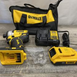 AS-IS DEWALT Atomic 20V Max Lithium-Ion Brushless Cordless Compact 1/4 in. Impact Driver Kit