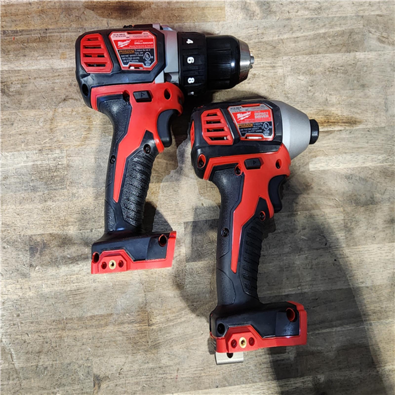HOUSTON LOCATION - AS-IS Milwaukee 18V Cordless Brushed 2-Tool Drill/Driver and Impact Driver Kit