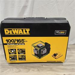 NEW! - DeWalt 12V MAX 100 Ft. Green Self-Leveling 3-Beam 360 Degree Laser Level Kit