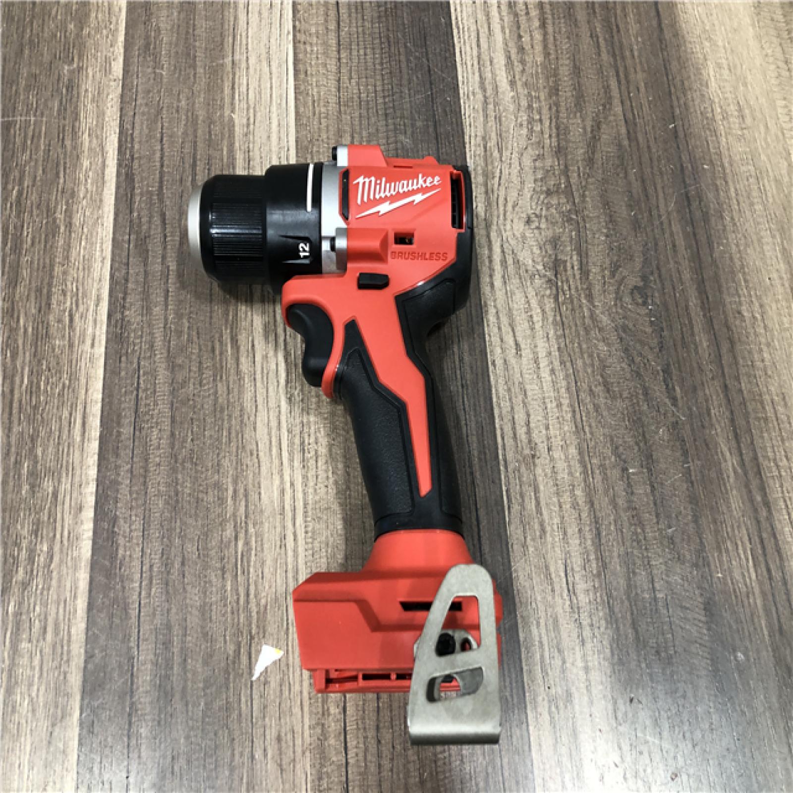 AS-IS Milwaukee 18V Lithium-Ion Brushless Cordless 1/2 in. Compact Drill/Driver (Tool-Only)