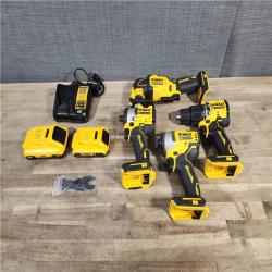 HOUSTON LOCATION - AS-IS DEWALT 4 TOOL COMBO KIT W/ (2) BATTERY & CHARGER