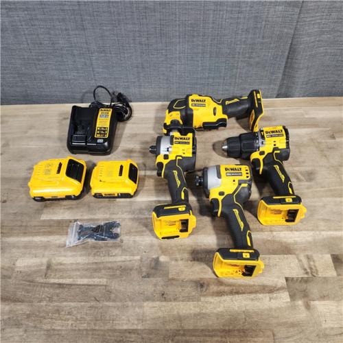 HOUSTON LOCATION - AS-IS DEWALT 4 TOOL COMBO KIT W/ (2) BATTERY & CHARGER